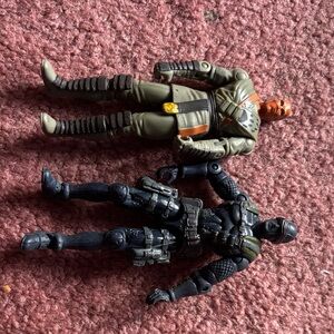 GI Joe Ninja Battles Action Figures. Snake Eyes & Tiger Claw. 3.5”